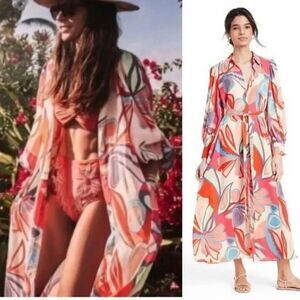 ALEXIS for Target Mixed Floral Long Sleeve Robe Dress XS NWOT